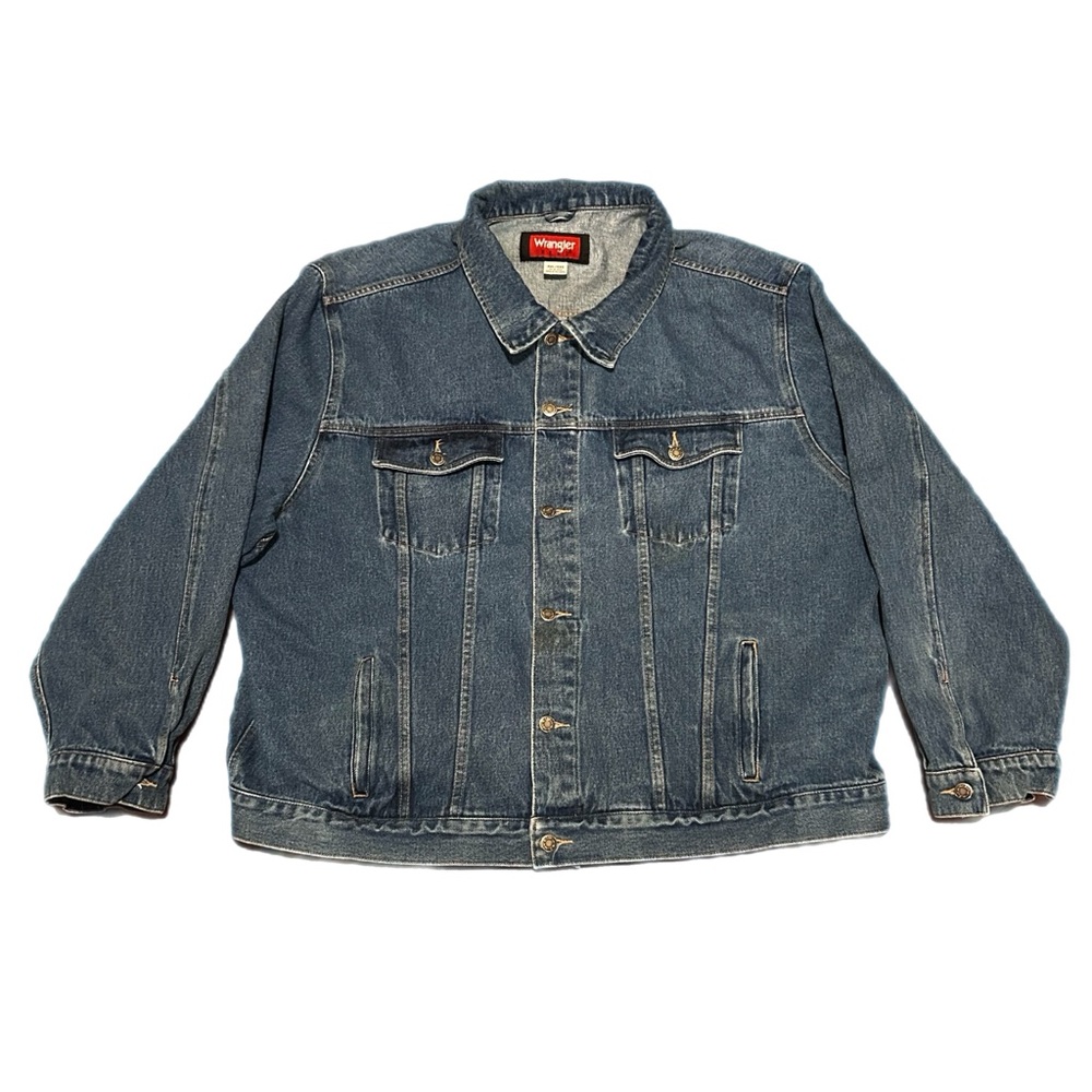 Wrangler 90s Hero Denim Jacket 4XL Blue Trucker Button Front Western Workwear